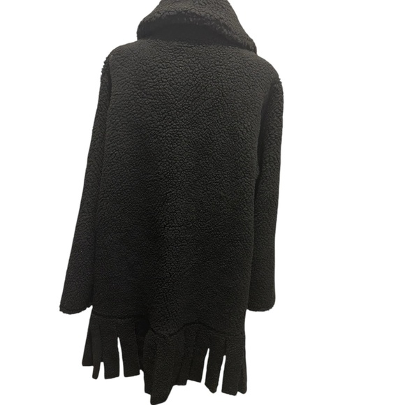 NWT Attitudes by Renee Global Illusions Sherpa Coat - Black (XL) - Picture 7 of 10